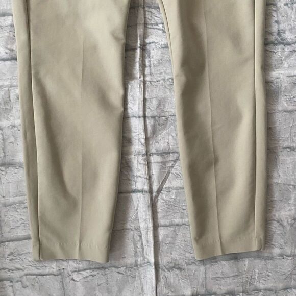 H&M women 6 flat front chino pants w/elastic comfort waist light green - Picture 2 of 10